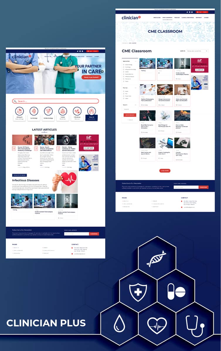 Clinician Homepage Portfolio